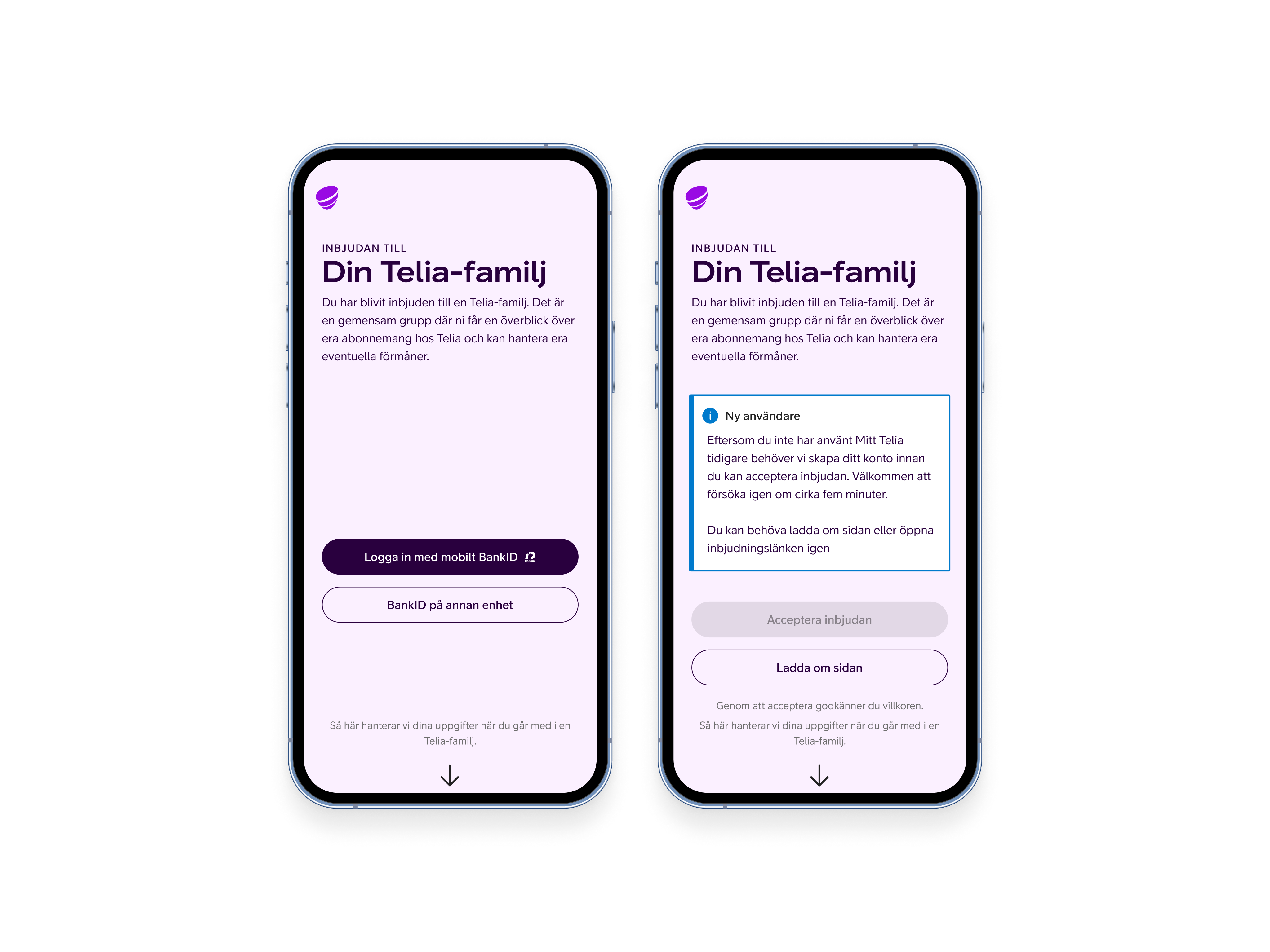 Invite telia-familj